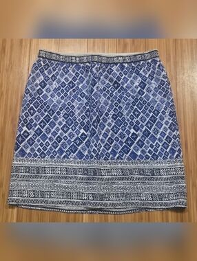 Studio M Blue Patterned Women’s A-Line Skirt